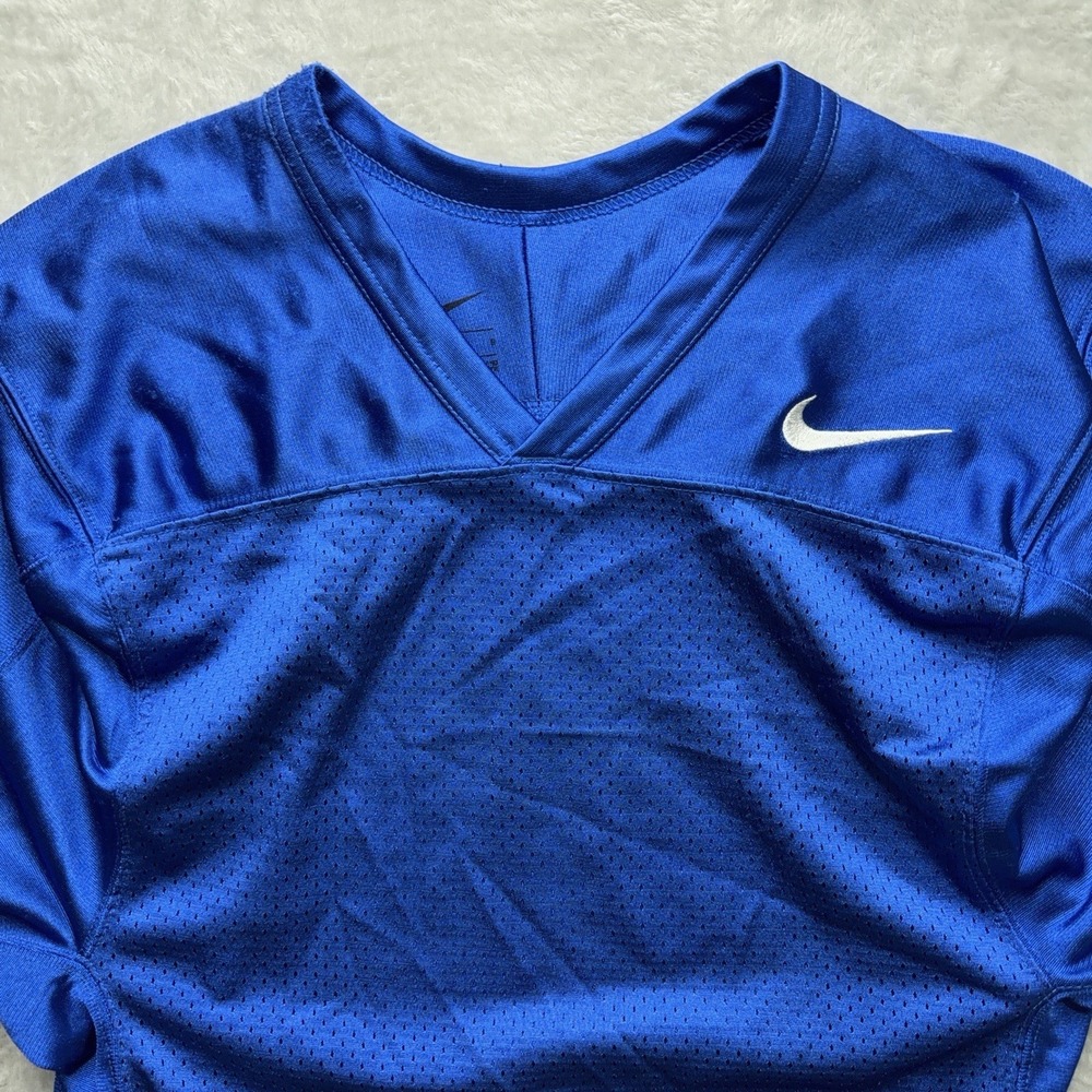 NIKE Royal Blue Youth Recruit Football Practice Training Sports Jersey Size L - Picture 2 of 12